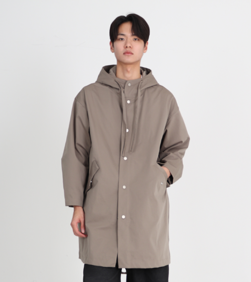 Дождевик-парка с капюшоном 3color (KHAKI GRAY)