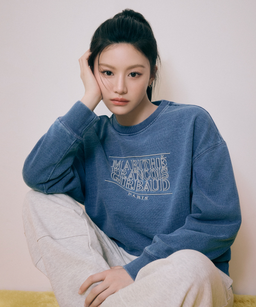 ♥MARITHE♥ LOGO DYEING OVERSIZED SWEATSHIRT 마리떼 프랑소와 저버(MARITHÉ + FRANҪOIS GIRBAUD) CLASSIC