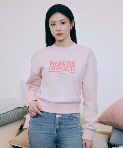 Кроп-свитшот W CLASSIC LOGO CROP SWEATSHIRT light pink