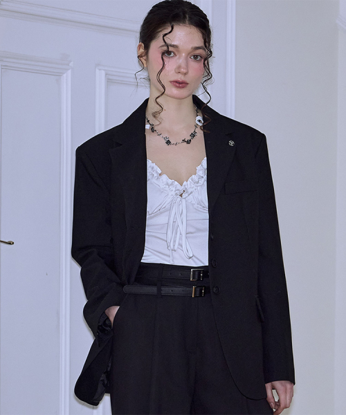 Four Button Overfit Jacket [Black]