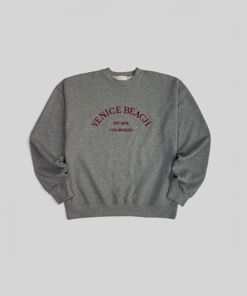 Свитшот 650g с вышивкой Venice_Melange Gray