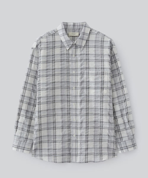 Bella Seersucker Stripe Shirts (Sky Blue)