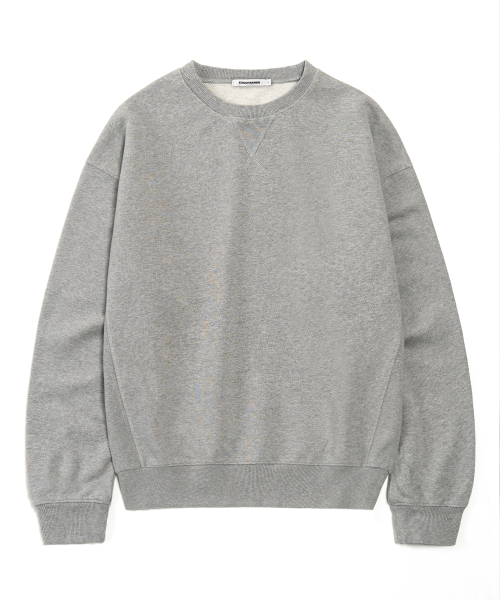 VTG washed round рубашка (MELANGE GREY)