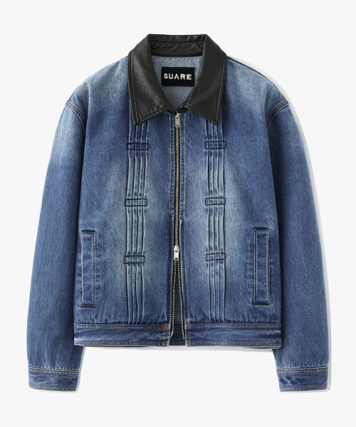 leather denim куртка