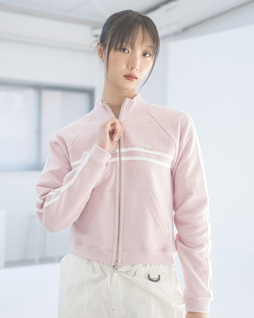 ROSE HALF NECK ZIP UP JACKET(PINK)