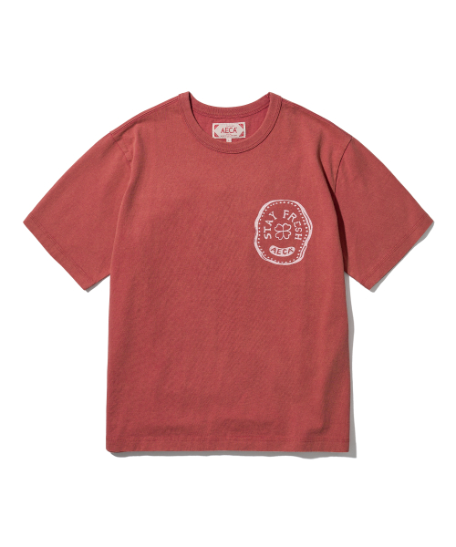 에이카화이트() STAY FRESH HALF SLEEVE-SUNFADE BURGANDY 상품 이미지