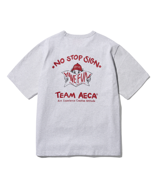 에이카화이트() TEAM WORK HALF SLEEVE-LIGHT GREY 상품 이미지