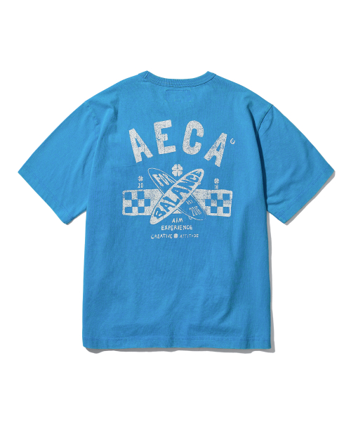 에이카화이트() SURF AND BALANCE HALF SLEEVE-SUNFADE BLUE 상품 이미지