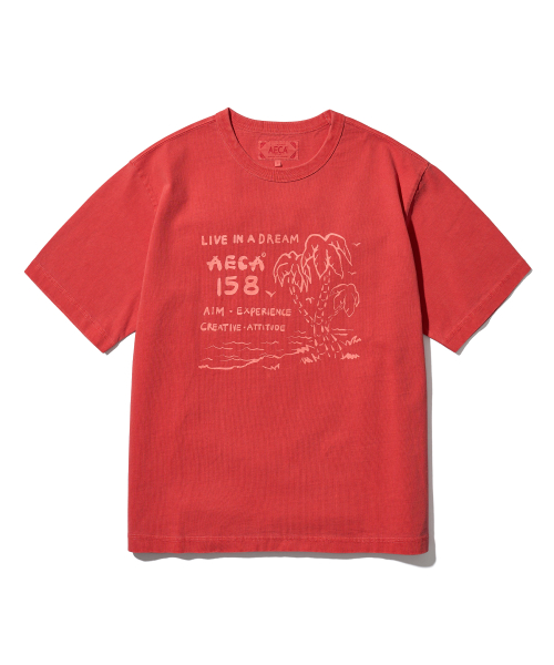 에이카화이트() AECA ON THE COAST HALF SLEEVE-WASHED CORAL 상품 이미지