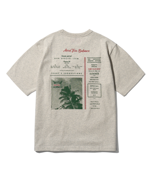 에이카화이트() AECA SURF CLUB HALF SLEEVE-OATMEAL 상품 이미지