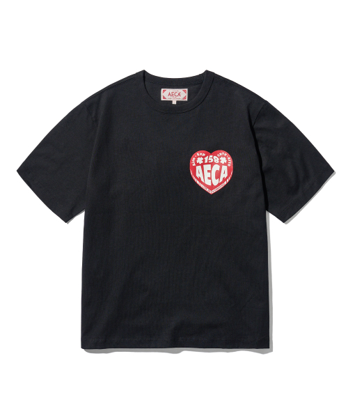 에이카화이트() AECA LOVE HALF SLEEVE-BLACK 상품 이미지