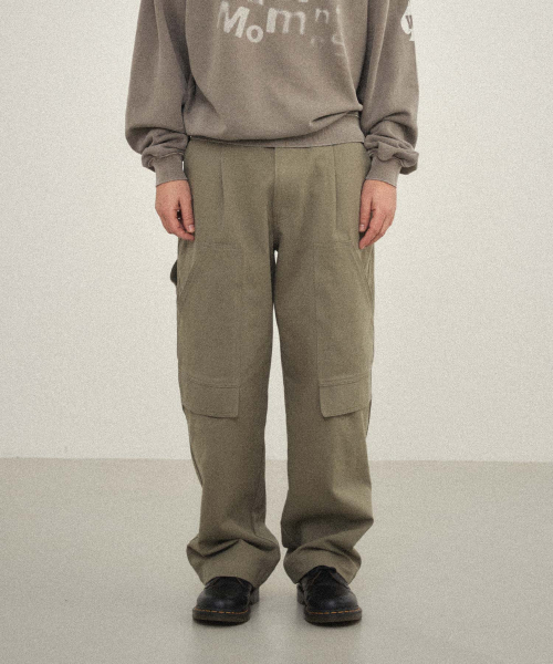 더블유엠씨() 퍼티그 코튼 팬츠_KHAKI 상품 이미지