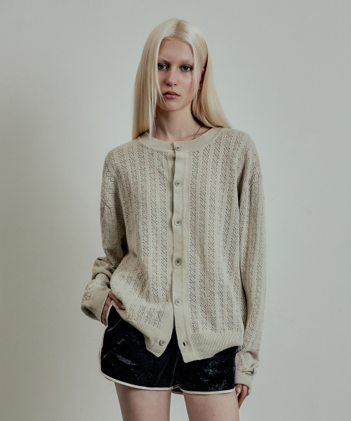 round кардиган linen