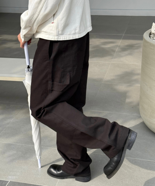 semi-wide oxford work pants - 2color