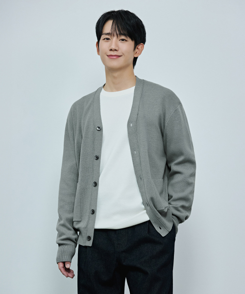 [COUTURE]V-neck Semi Overfit Cardigan - 2 color