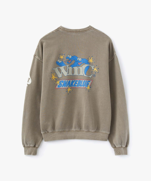 더블유엠씨() 스네이크 블루 맨투맨_BROWN 상품 이미지