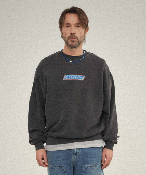 더블유엠씨() 스네이크 블루 맨투맨_CHARCOAL GREY 상품 이미지