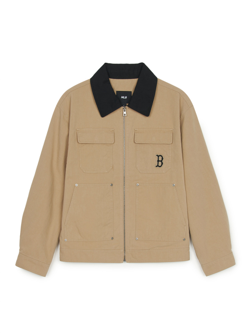 ★MLB★ベーシックカラーワークジャケット ベーシックカラーワークジャケットBOS（Beige） | mlb - もごつ