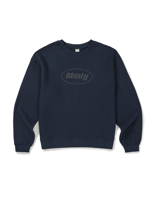 [Mmlg] COLOR BUTTON SWEAT (AUTHENTIC NAVY)