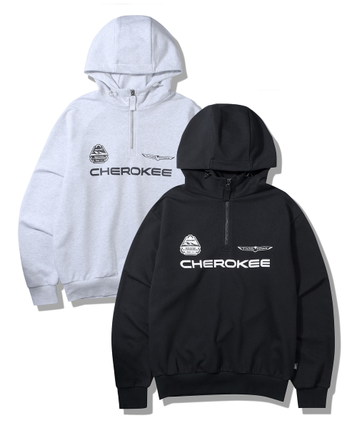 지프() 체로키 오버핏 하프집업 후드 티셔츠 2 color (JP5THU831) 상품 이미지