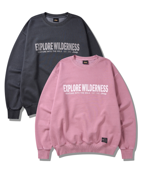 지프() 피그먼트 레터링 맨투맨 4COLOR (JP5TSU822) 상품 이미지