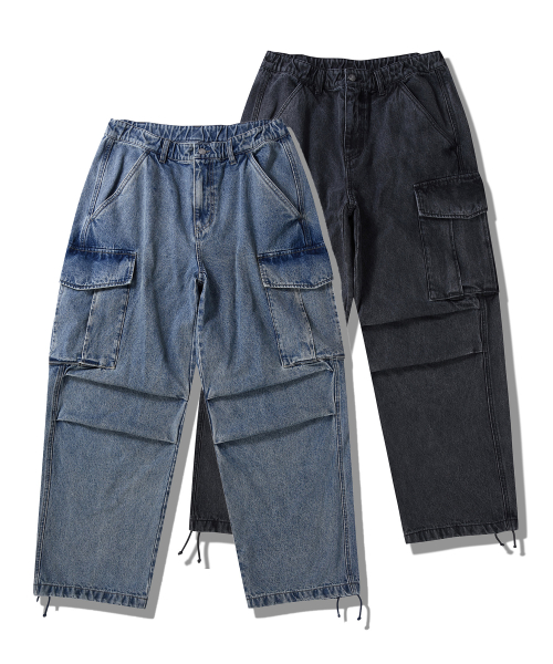 지프() 와이드 카고 데님 팬츠 2COLOR (JP5DPU102) 상품 이미지
