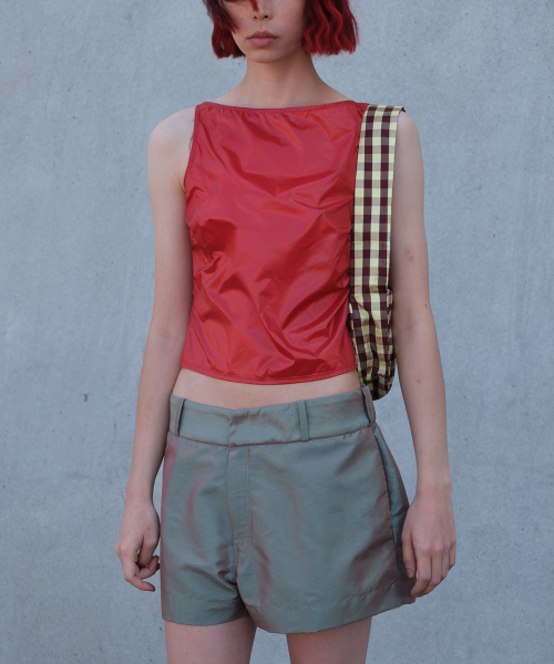 ( W ) BOAT NECK TOP TOMATO