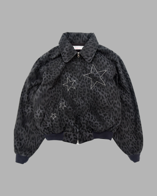 【THE MUSEUM VISITOR】HOT FIX LEOPARD WORK JACKET / 追跡付 THE MUSEUM VISITOR】HOT FIX LEOPARD WORK JACKET / 追跡付