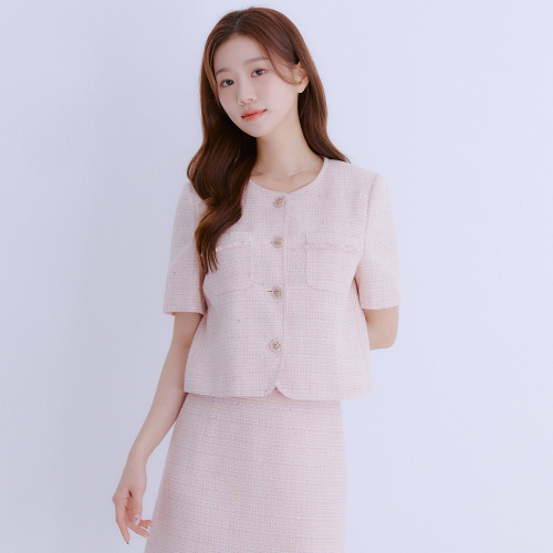 로엠(ROEM) 칼라리스 트위드 반팔자켓(3colors)_RMJKE25R53 - 사이즈 & 후기 | 무신사