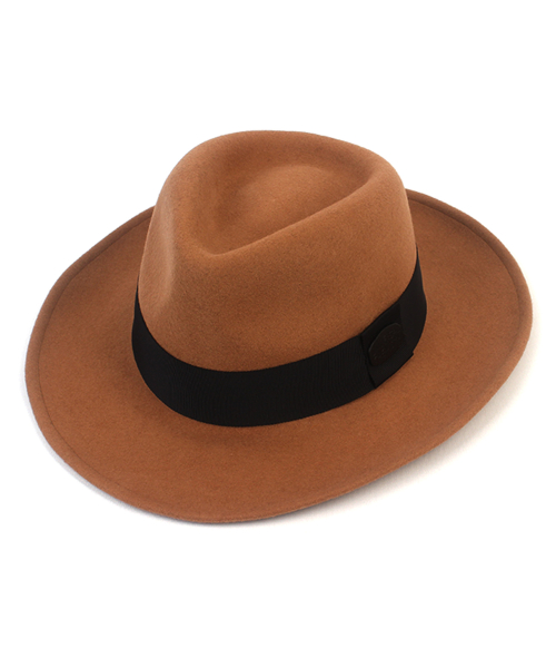 V Wire Line Beige Wool Fedora 울페도라