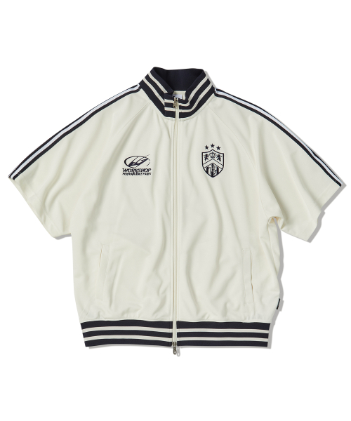 JERSEY TRACK SHORT SLEEVE JACKET IVORY