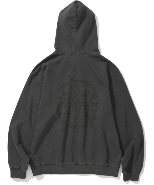 낫포너드(NOT4NERD) Rune Logo Pullover Hood - Charcoal