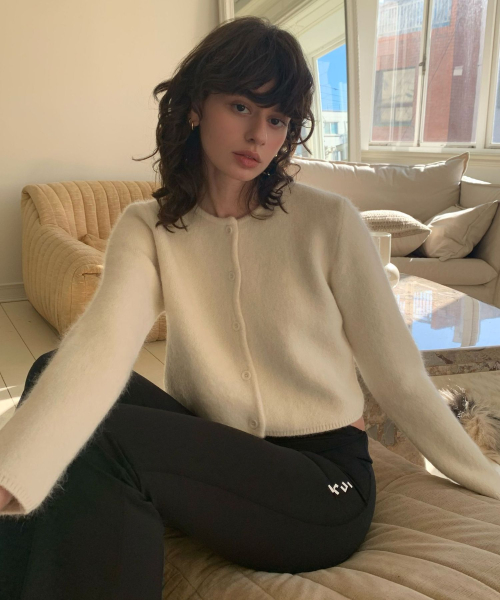 Cherry Pie Wool Cardigan — Ivory