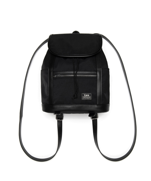 Leather Colored Nylon Mini Backpack чёрный