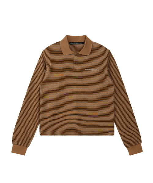 STRIPE PK T-SHIRT - BEIGE