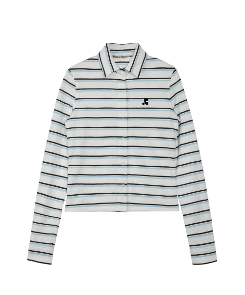 STRIPE JERSEY SHIRT - WHITE