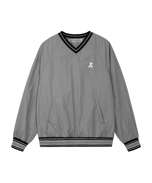 V-NECK WIND SHIRT - GREY