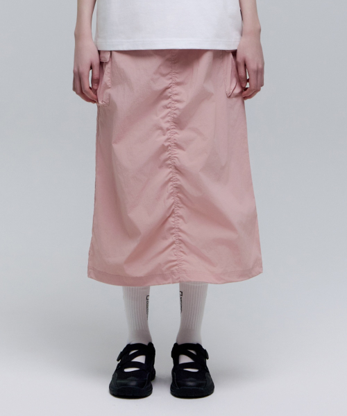 N251WSK080 여성 시그너스 우븐 카고 포켓 스커트 DARK PEACH