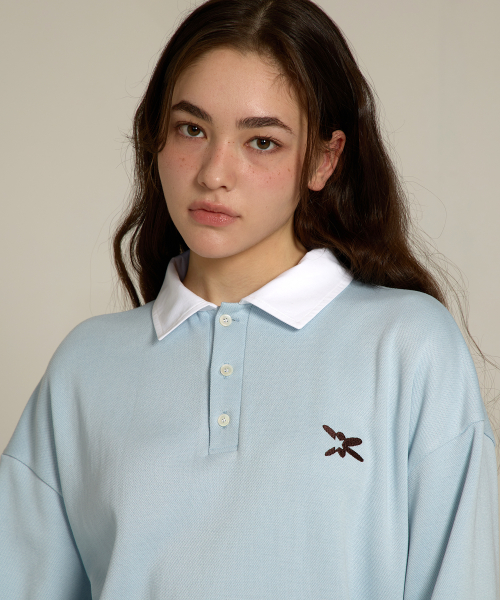Поло с классическим логотипом [Sky Blue]