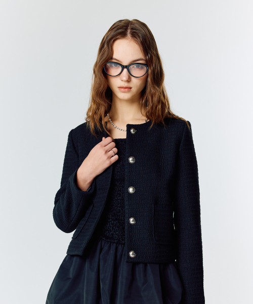 L15 TWEED JACKET(BLACK)