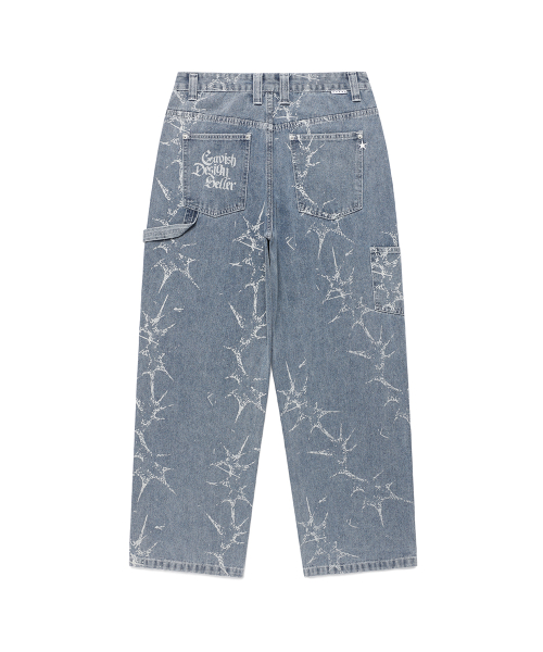 PRINTED CARPENTER DENIM PANTS BLUE(CV2FSUD110A)