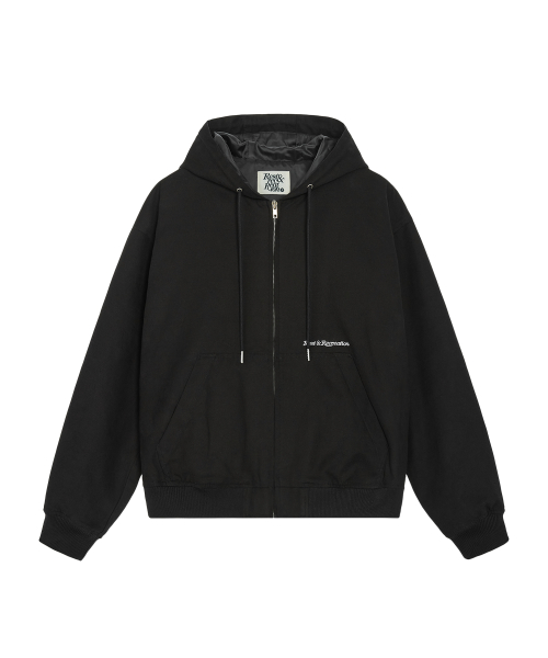 COTTON HOOD JACKET - BLACK