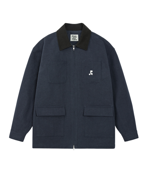 COTTON WORK JACKET - NAVY