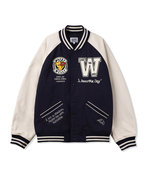 Куртка-васити Patchwork Varsity Jacket Dark Navy