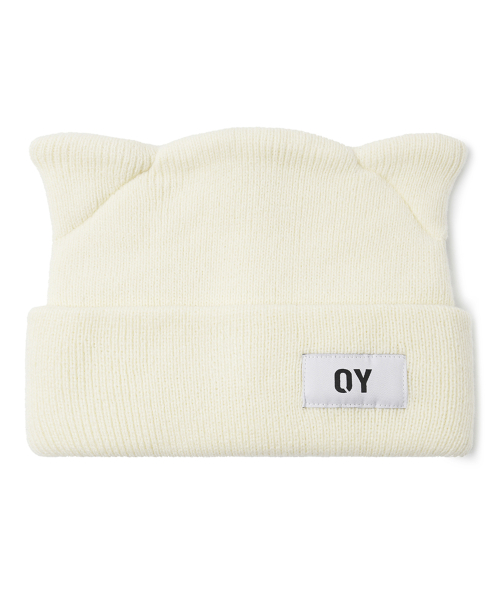 ★OY★EAR LOGO BEANIE - IVORY★正規品/韓国直送料込/人気 오와이(OY) EAR LOGO BEANIE - IVORY - 사이즈 & 후기 | 무신사