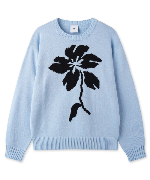 ★OY★FLORAL BLOOM KNIT - SKY BLUE★正規品/韓国直送料込/人気 오와이(OY) FLORAL BLOOM KNIT - SKY BLUE - 사이즈 & 후기 | 무신사