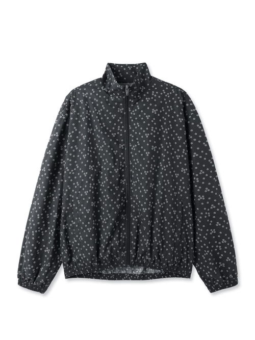 FLORAL TRACK JACKET - BLACK