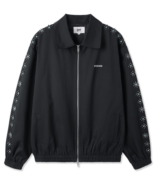 TURQUOISE STUD JACKET - BLACK