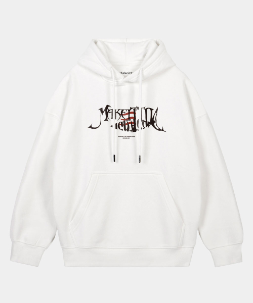 Худи с надписью Fish_White