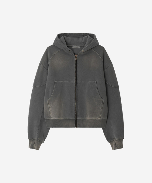 Bleached Curved Incision Sweat толстовка Zip-up Grey (M)